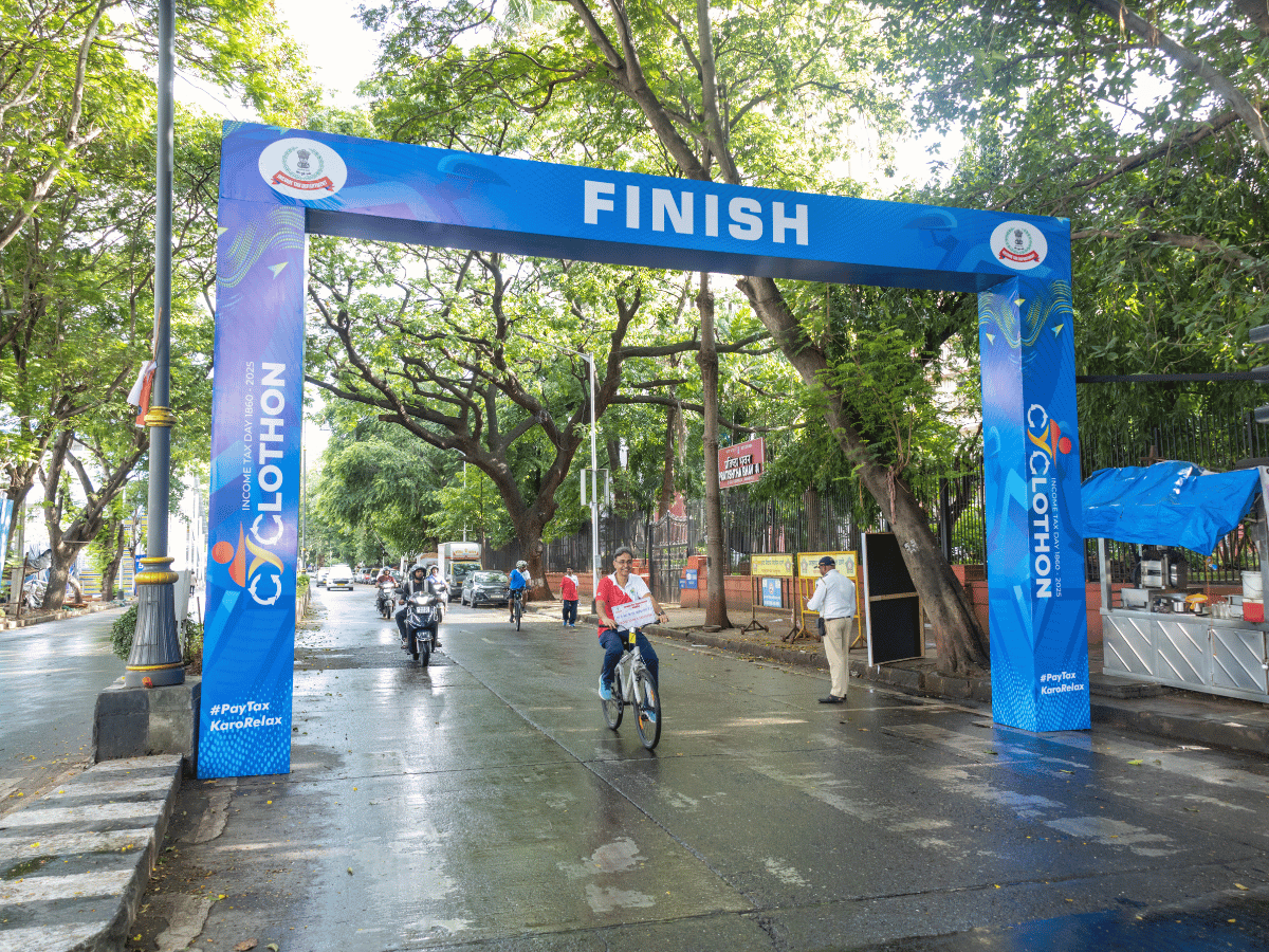 Cyclothon Finish Line — Brand Activation by Prosetup Events, Mumbai